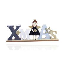 DEKORÁCIA Z DREVA "CHRISTMAS" S ANJELOM, STOJACA