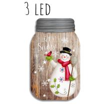PLÁTNO OSVETLENÝ OBRAZ S 3 LED DIÓDAMI, TVAR SKLA DUNSTOS, SNEHULIAK
