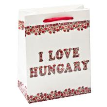 PAPIEROVÉ TAŠKY, LESKLÉ, S NÁPISOM I LOVE HUNGARY