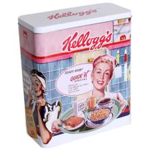 KOVOVÁ KRABICA, OBDĹŽNIKOVÁ, "KELLOGGS"