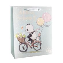 PAPIEROVÉ TAŠKY MATNÉ, STUŽKOVÉ UŠI, BICYKEL PANDA