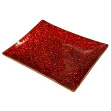 SKLENENÁ MISKA S GOMBÍKMI ČERVENÁ 17X13