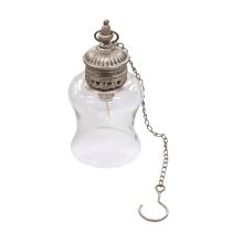 LISOVANÁ KOVOVÁ LAMPA S REŤAZOU BÉŽOVÁ