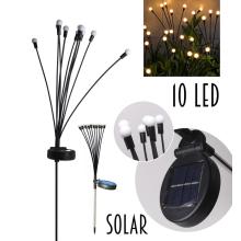 ZÁHRADNÉ SOLÁRNE, BOBUĽA 10 LED, STUDENÁ BIELA