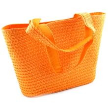 PLASTOVÉ VRECKO, VZOR PRÚTIA, ORANŽOVÉ