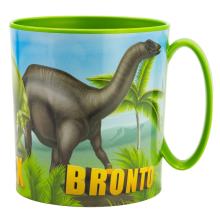 PLASTOVÝ HRNČEK, OHRIEVATEĽNÝ V MIKROVLNNEJ RÚRE, DINOSAURUS