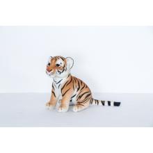 PLYŠOVÝ TIGER, SEDIACI, HNEDÝ
